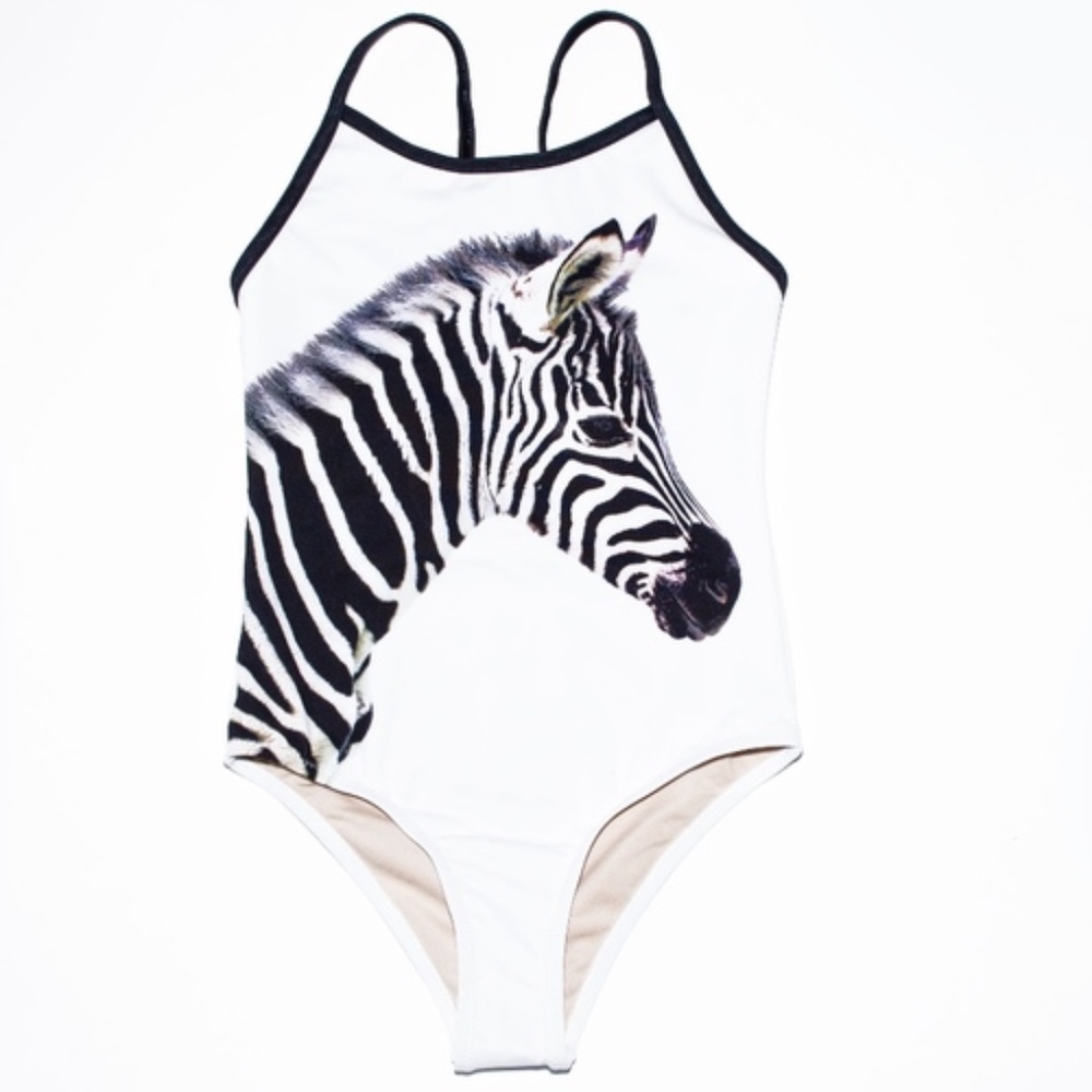 Zebra Print One-Piece Swimsuit
